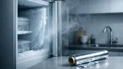 Jak rychle odmrazit mrazák díky hliníkové fólii a páře bez páčení